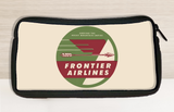 Frontier Airlines 1950s Pochette de voyage autocollante vintage