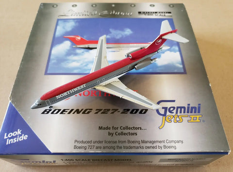 Northwest Airlines 727-200  N290US Gemini Jets 1:400