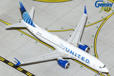 United 737 Max 8 - Gemini Jets - 1:400 scale Reg #N27261 Being United Together Livery