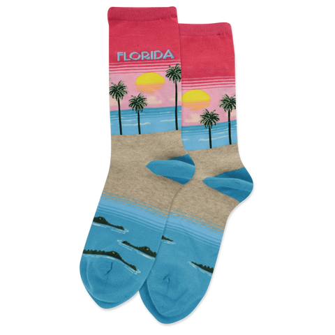 Hot Sox for Women - Florida Sun - Crew Sock