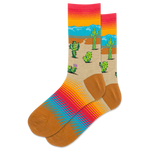 Pink Sunset Scenic Desert Women's Crew Socks