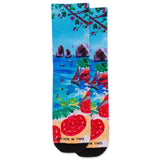 WOMENS TAKE ME TO CAPRI CREW SOCK - HOTSOX X TRAVEL WRITE DRAW