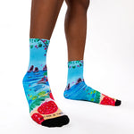 WOMENS TAKE ME TO CAPRI CREW SOCK - HOTSOX X TRAVEL WRITE DRAW