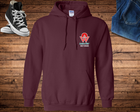 America West Retiree Red, White & Teal Logo Hooded Sweatshirt