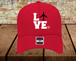 I Love Airplane Noise Mesh Cap