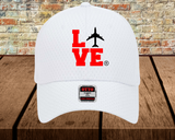I Love Airplane Noise Mesh Cap