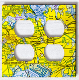 Outlet Wall Plate | Dual or Quad - Sectional Aeronautical Chart