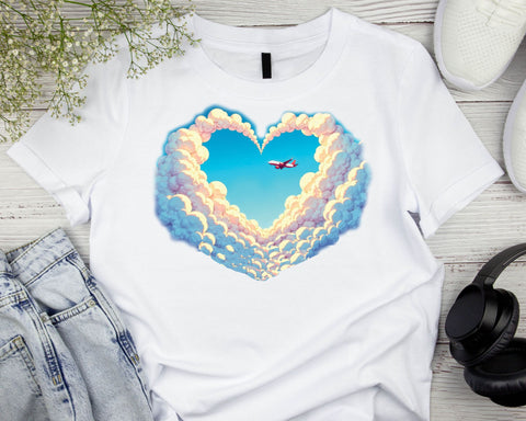 Valentine Love in the Sky T-Shirt Softstyle