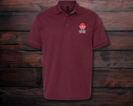 AmericaWest White, Red & Teal Retiree Embroidered Wicking Polo