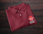 AmericaWest White, Red & Teal Retiree Embroidered Wicking Polo