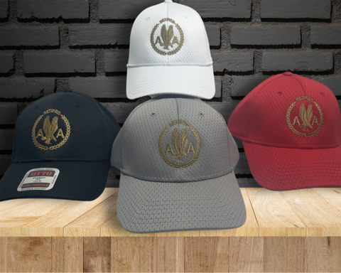 AA Golden Issue Retired Curved Embroidered Mesh Cap