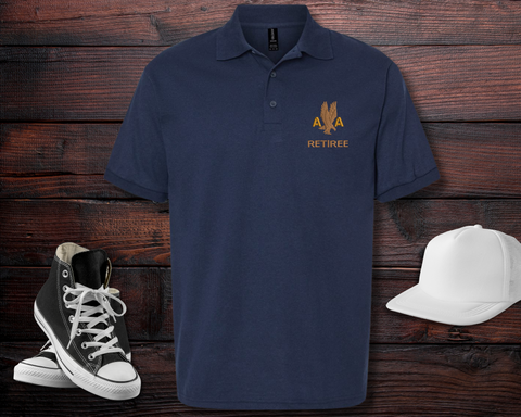 American Airlines 1940's Gold Logo Men's Retiree Polo