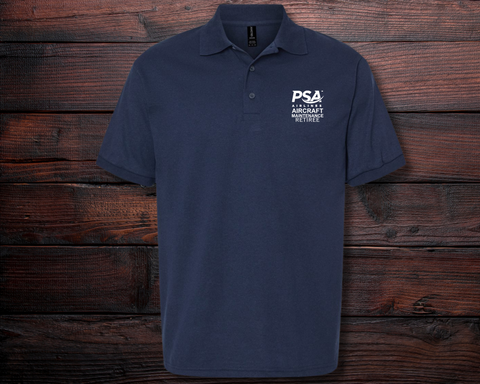 Embroidered PSA Aircraft Maintenance Retiree Wicking Polo *A&P LICENSE REQUIRED*