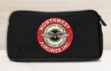 Pochette de voyage avec autocollant vintage Northwest Airlines années 1940