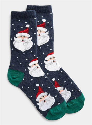 Christmas Socks - Happy Santa Hot Sox for Women