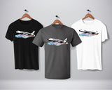 TWA Convair Sketch - Unisex Softstyle Black T-Shirt