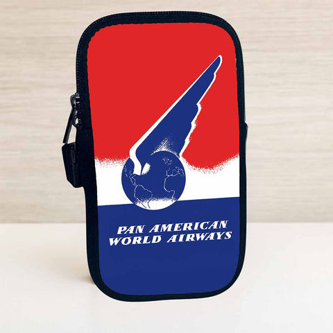 Pan American World Airways 1940's Vintage Bag Sticker Travel Pouch