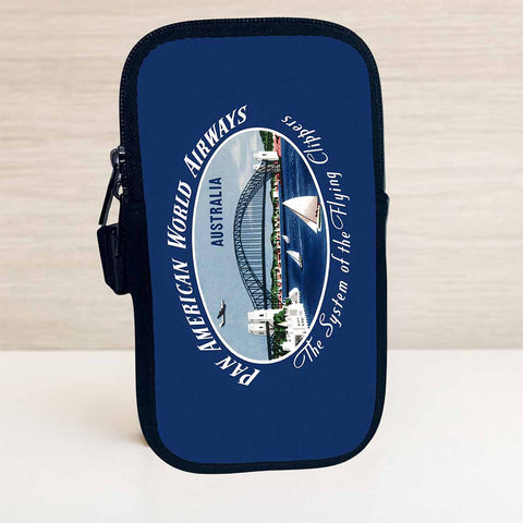 Pan American World Airways Australia Vintage Bag Sticker Travel Pouch