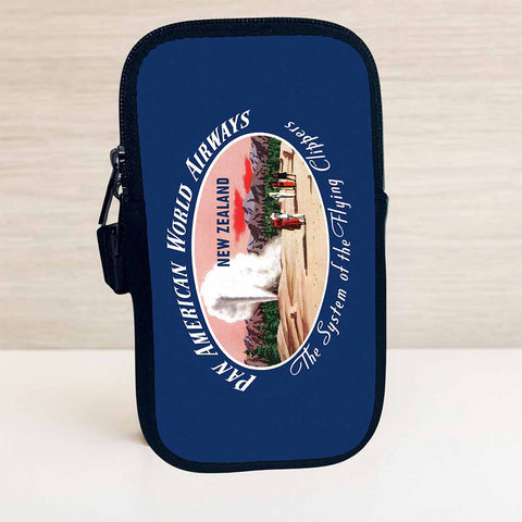 Pan American World Airways New Zealand Vintage Bag Sticker Travel Pouch