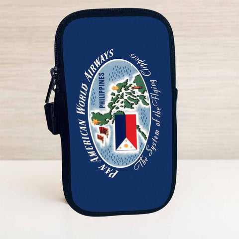 Pan American World Airways Philippines Vintage Bag Sticker Travel Pouch