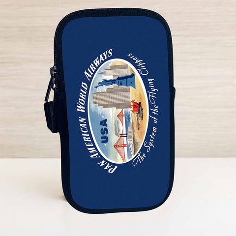Pan American World Airways USA Vintage Bag Sticker Travel Pouch