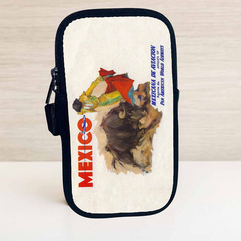 Pan American World Airways Mexico Vintage Bag Sticker Travel Pouch