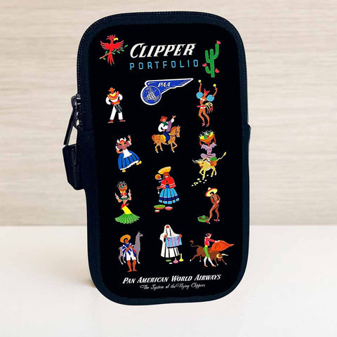 Pan Am Clipper Portfolio Bag Sticker Travel Pouch