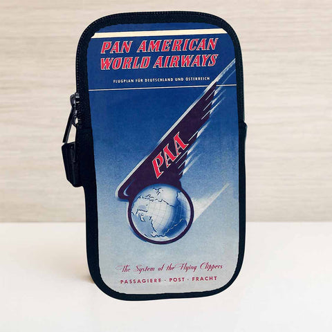 Pan Am 1930's Timetable Cover Travel Pouch