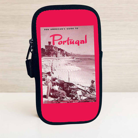 Pan Am's Guide To Portugal Timetable Cover Bag Sticker Travel Pouch