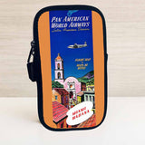 Pan Am World Timetable Bag Sticker Travel Pouch