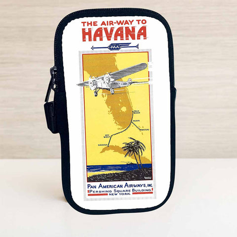 Pan American Airway Air-Way To Havana Vintage Travel Pouch