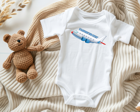 Plane I love to Fly Infant Onesie