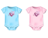 Pink Valentine Heart With Plane Infant Bodysuit