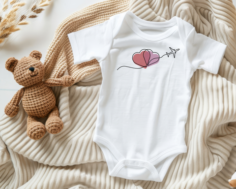 Valentine Plane Double Love Infant Bodysuit