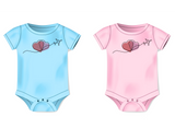 Valentine Plane Double Love Infant Bodysuit