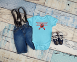 Grenouillère Bébé Avion Rouge