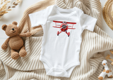 Grenouillère Bébé Avion Rouge