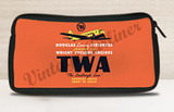 TWA 1930's DC-3 Wright Cyclone Bag Sticker Travel Pouch