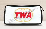 TWA 1969 Twin Globe Logo Travel Pouch