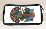 TWA Chicago Travel Poster Bag Sticker Travel Pouch