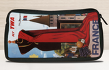 Fly TWA France Couture Original Travel Poster Bag Sticker Travel Pouch
