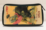 TWA Spain Travel Poster Bag Sticker Travel Pouch