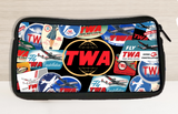 TWA Travel Sticker Collage Pouch