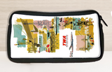 TWA Vintage Timetable Cover Bag Sticker Travel Pouch