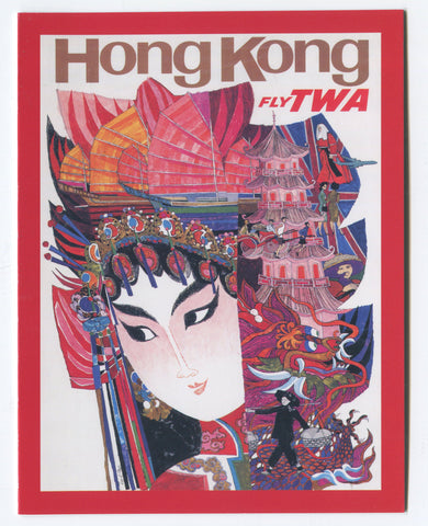 TWA Hong Kong Travel Poster Note Card