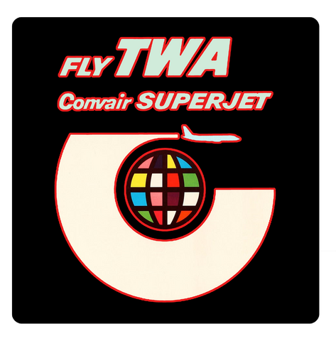 TWA Convair with the Red Outline Coaster