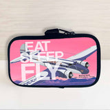 United Airlines Vintage "Eat Sleep Fly" Travel Pouch