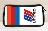 United Airlines Red & Blue Logo Bag Sticker Travel Pouch
