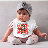 Little Valentine Cat Pilot Baby Bib