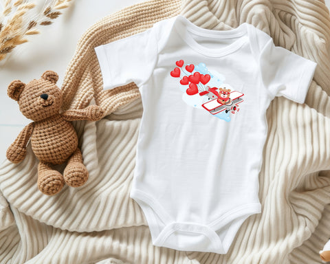 Valentine Bear Pilot Infant Bodysuit